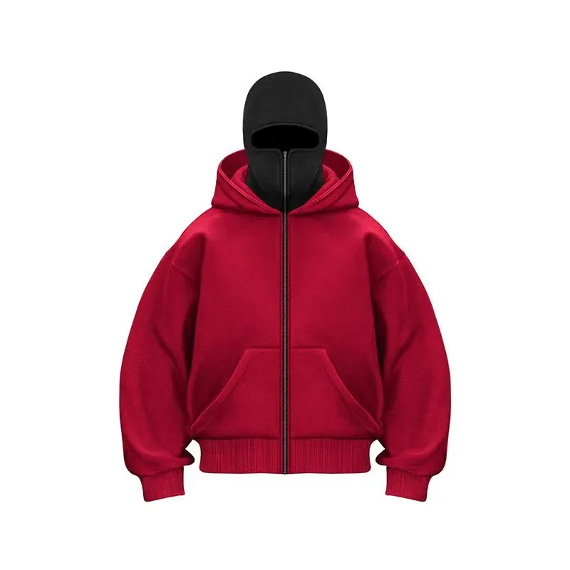 Men's and Women's Berets - Rock Style - Fall/Winter Collection - New Product - Double-Layered Hooded Sweatshirt - Zipper Jacket — image 11
