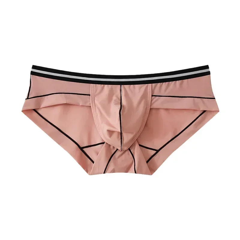 Ice Silk Briefs Seamless Panties Men Bulge Pouch Underwear Male Breathable Underpants Man Sexy U Convex Pouch Bikini Lingerie — image 23