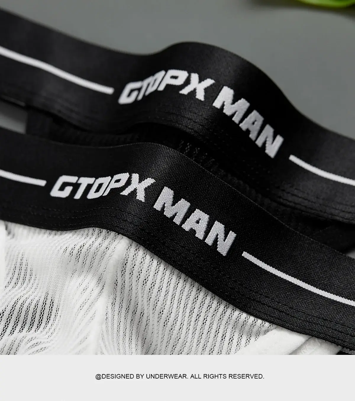 Underwear Men Sexy Low Waist Transparent Briefs Striped Ice Silk Mesh U Convex Thin Breathable Underpanties Ropa Interior Hombre — image 4