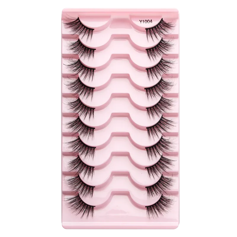 Half EyeLashes Φυσικές χνουδωτές ψεύτικες βλεφαρίδες Cat Eye Lash 3D Faux Mink Lashes Εργαλείο μακιγιάζ για επέκταση βλεφαρίδων με φτερωτές — image 16