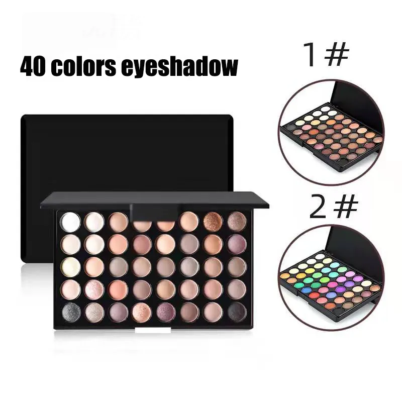 40 Χρώματα Glitter Eyeshadow Palette Ματ αδιάβροχη μακράς διαρκείας συμπιεσμένη πούδρα Earth Tone Women Eye Makeup Palette Cosmetics — image 3