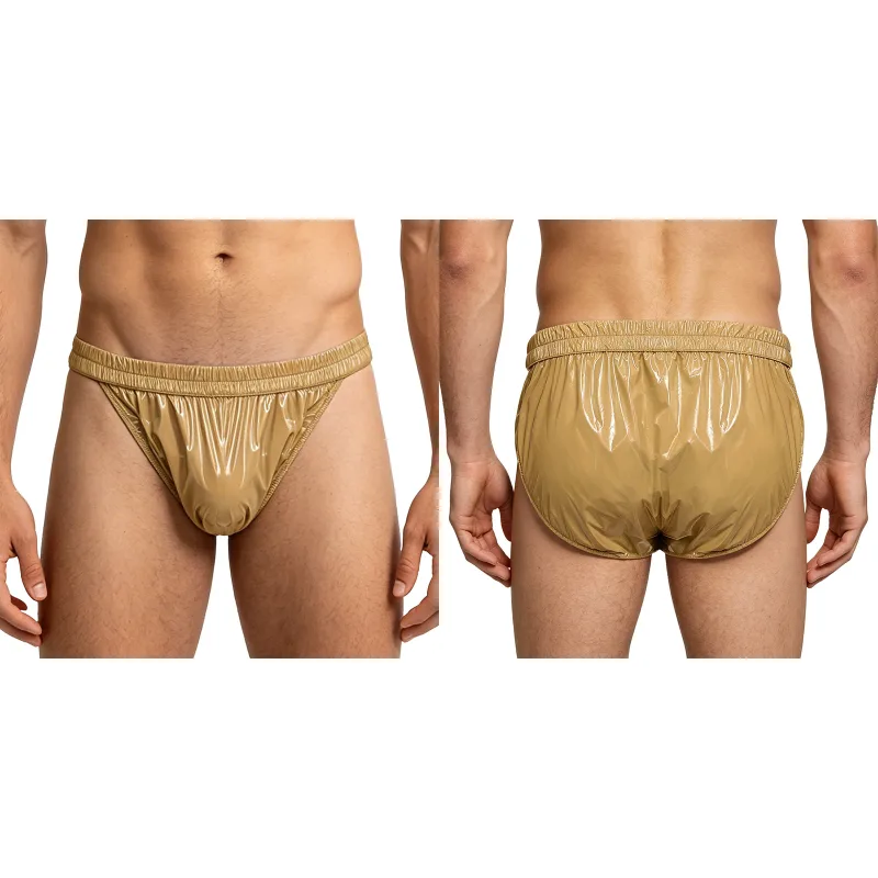Mens Waterproof Swim Briefs Elastic Waistband Bikini Briefs Swim Bottoms Swimming Surfing Sunbathing Swimwear Bathing Suit
