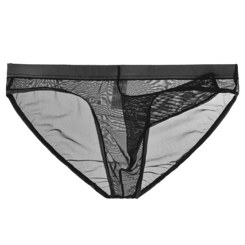 Ropa interior para hombre, calzoncillos transparentes con nariz de elefante, de malla, finos, ligeros, de secado rápido, calzoncillos transpirables de cintura baja