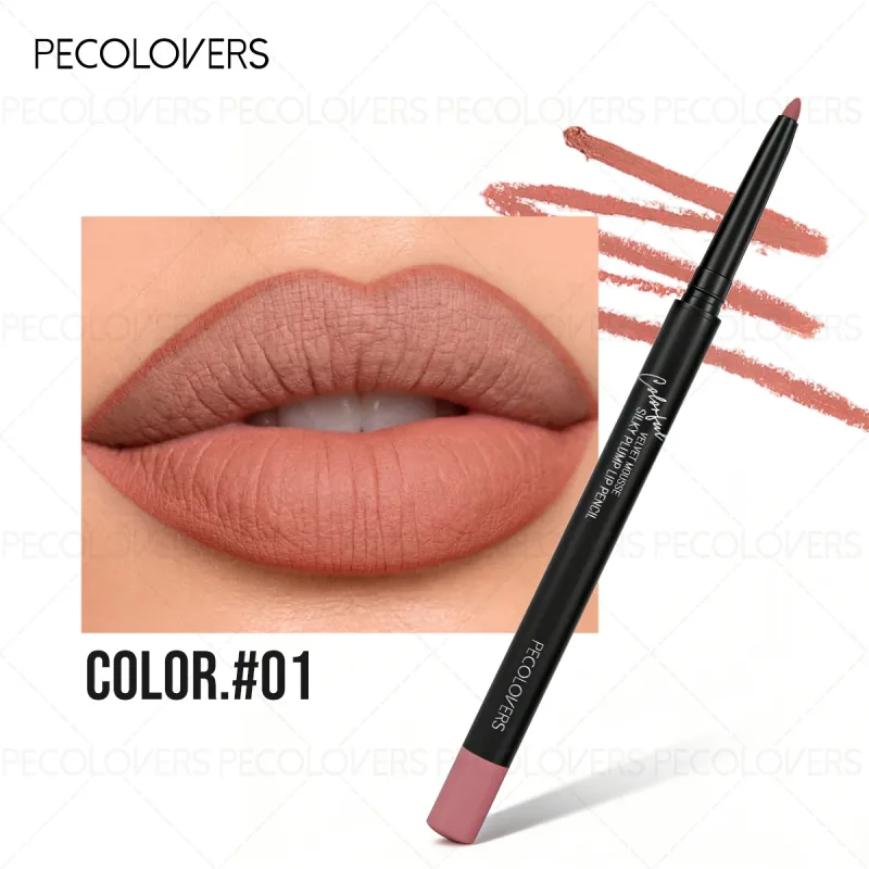 Ματ Lip Liner Φυσικό στυλό κραγιόν για όλους τους τύπους φωτός Ακριβής καθορισμός γραμμών χειλιών γυμνό ροζ μπεζ κόκκινο τόνους καθημερινό μακιγιάζ