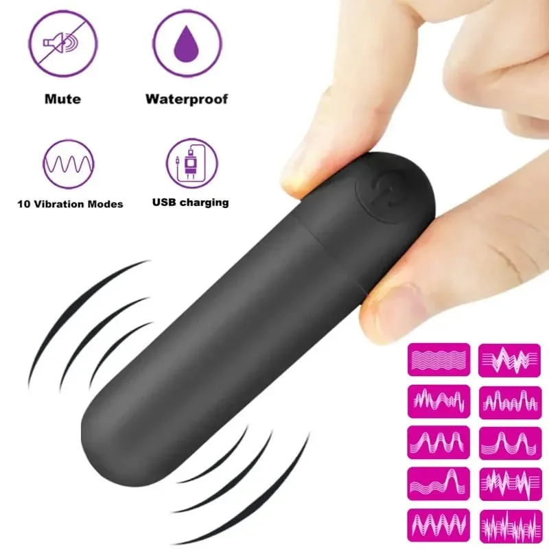 USB Charge Mini Powerful Bullet Vibrator Γυναικεία κλειτορίδα Διεγέρτης Vaginal G Spot Αυνανισμός Ερωτικοί δονητές Παιχνίδια σεξ για ενήλικες — image 2