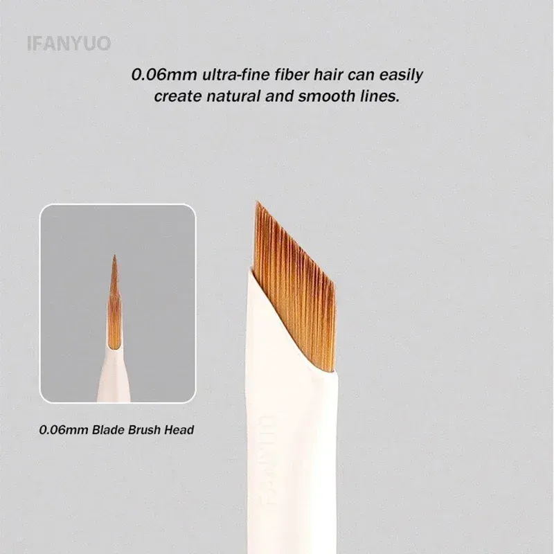 1/10 τεμ. Blade Eyeliner Brush Brush Brush Brush Portable Flat Ultra Thin Fine Liner Eye Liner Brow Contour White Brushes Makeup Brushes Εργαλείο μακιγιάζ — image 4