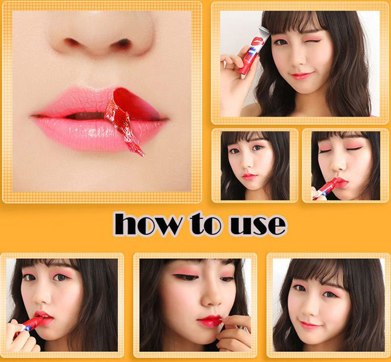 6 צבעים Magic Peel Off שפתון נוזלי עמיד למים עמיד למים גוון ליפ גלוס לקרוע מדהים קעקוע שפתיים איפור נשים קוסמטיקה — image 6