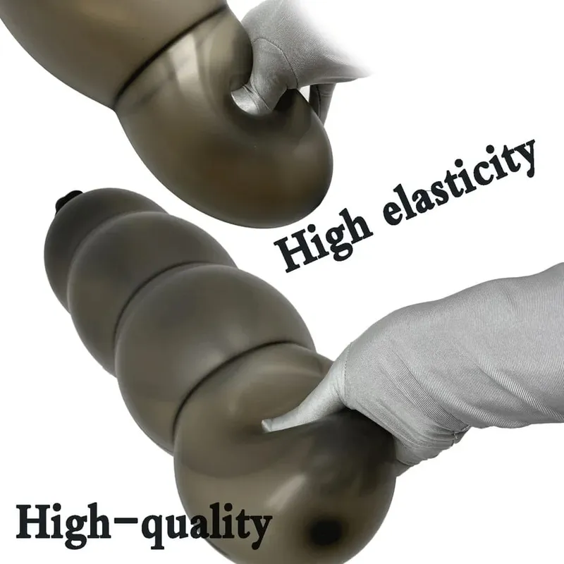 Expansion Diameter 14cm Inflatable Dildo Anal Plug with 5 Beads Built-in Silicone Column Huge Butt Plug Ass Dilator Anal Sex Toy — image 4