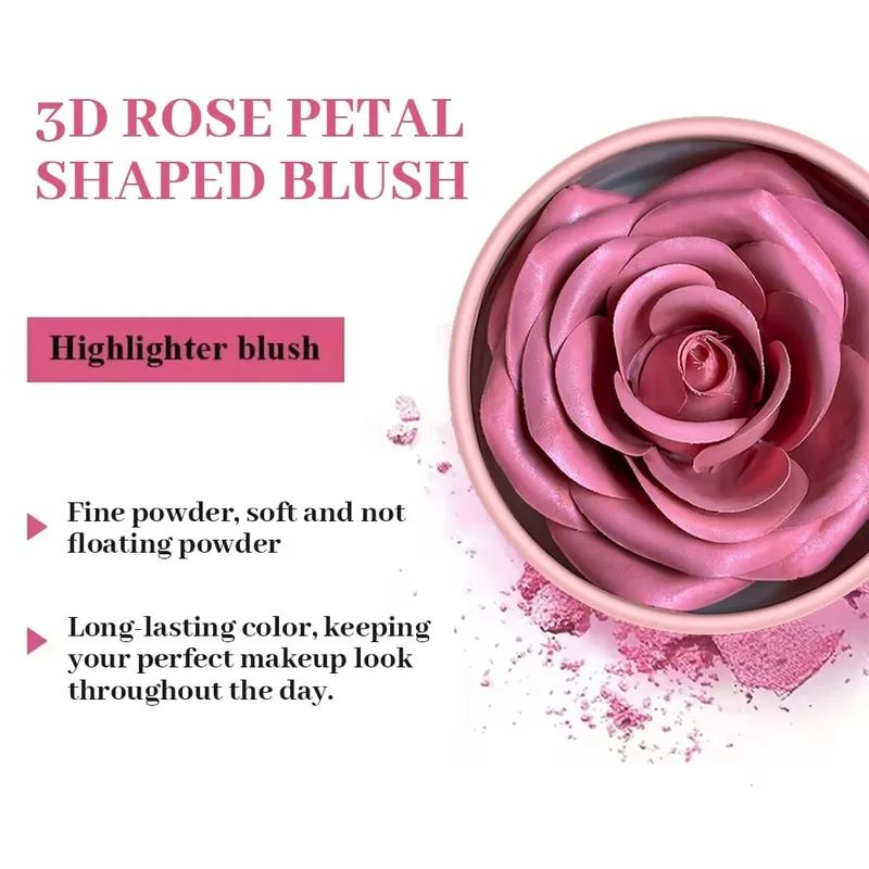 Σετ βούρτσας 4-χρωμάτων με ρουζ και highlighter – Diffused Watercolor Flush Cloud Skin Natural Glow Buildable Soft Texture Spring