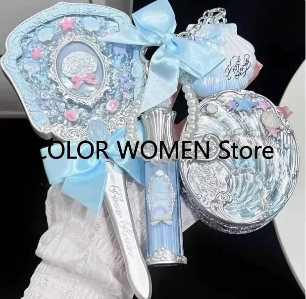 Flower Knows Shell Pearl Collection Mirror σε σκόνη κραγιόν gloss highlighter Σετ καλλυντικών μακιγιάζ — image 2