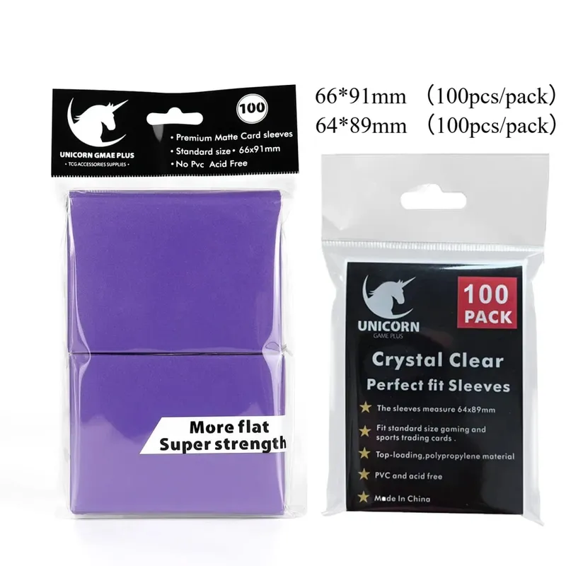 200PCS Card Sleeves Εμπορικές κάρτες Διπλής στρώσης Ματ μανίκια κάρτας τυπικού μεγέθους για Pokemon MTG Baseball Sport Card Game