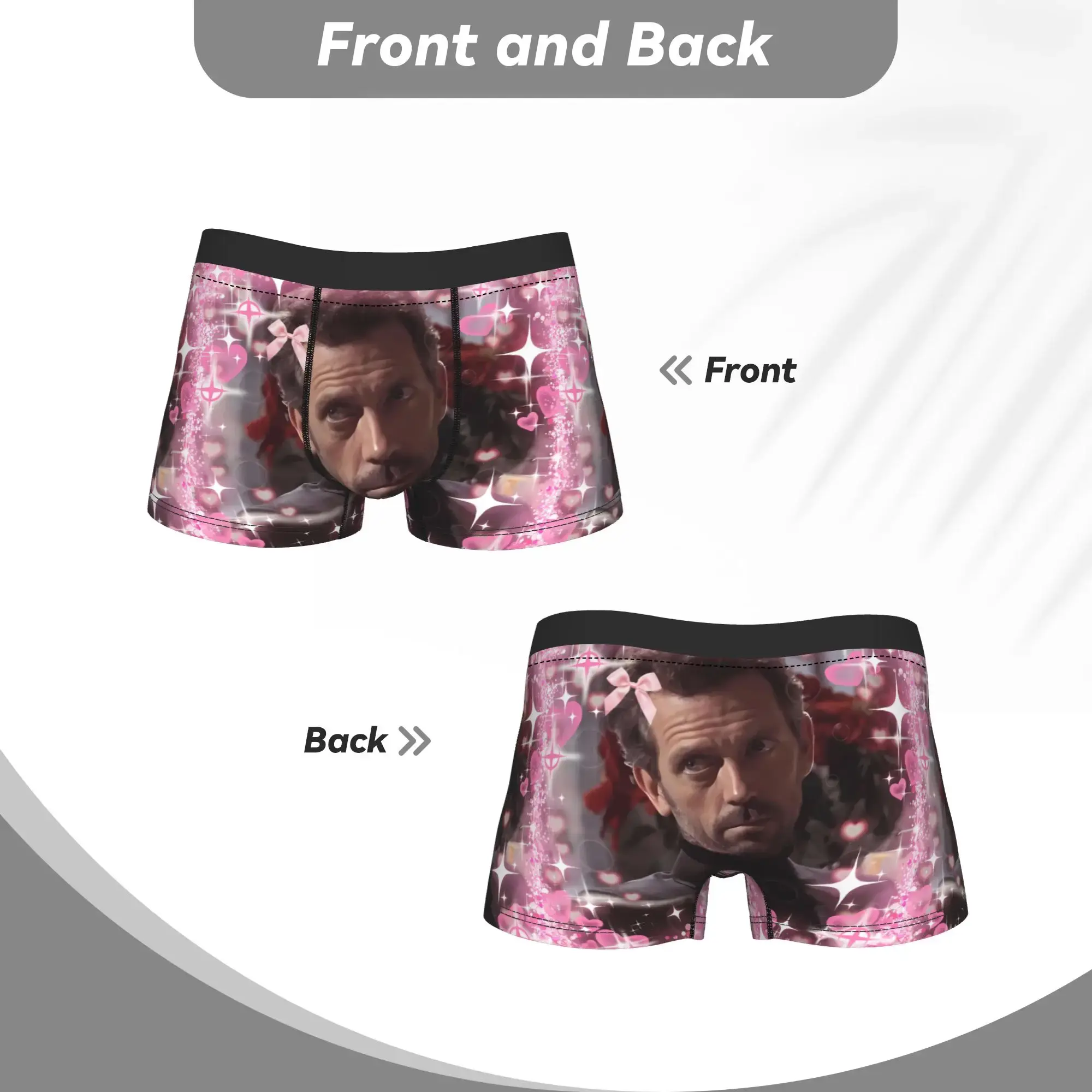 Dr House MD Underwear Love Men's Shorts Briefs Comfortable Trunk High Quality Pattern Plus Size Underpants — image 4