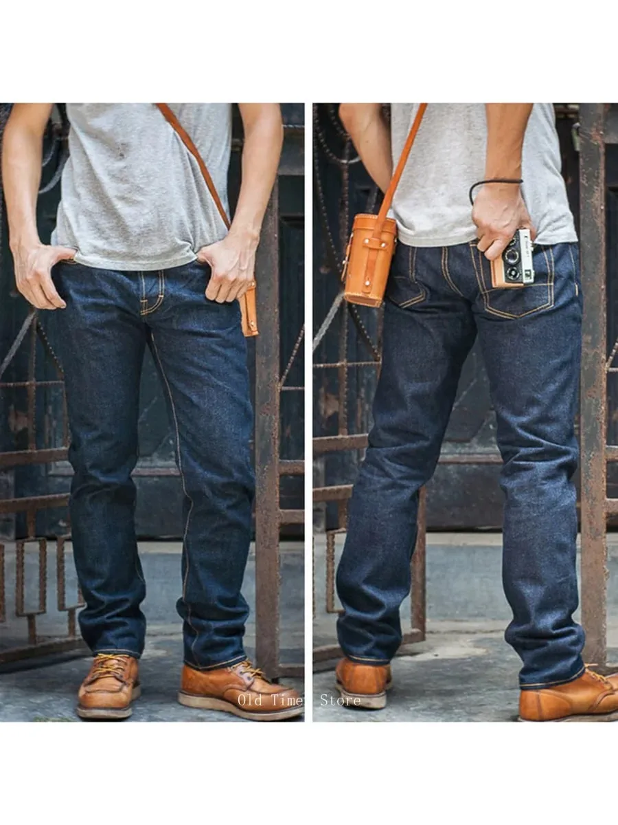 Red Tornado 511XX-0001 16oz Pink Line Selvedge farmer farmer férfiaknak Straight Fit, karcsú sziluett