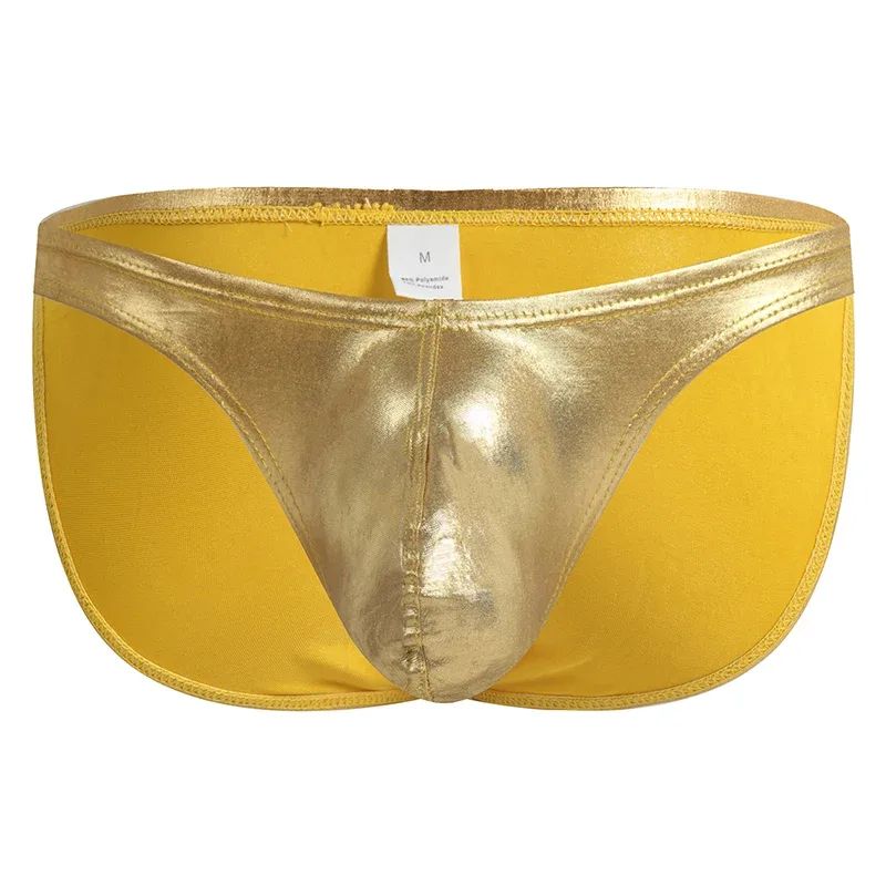 Men's Fashion Low Waist Imitation Leather Briefs with U Convex Pouch Sexy Underwear Lingerie 3PCS/2PCS/1PC Set — image 33
