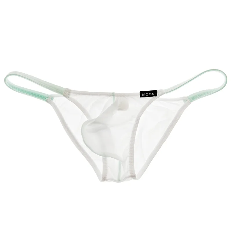 Men Ice Silk Low Rise Briefs U Pouch Color Block Breathable Soft Comfort Male Daily Underwear — image 2