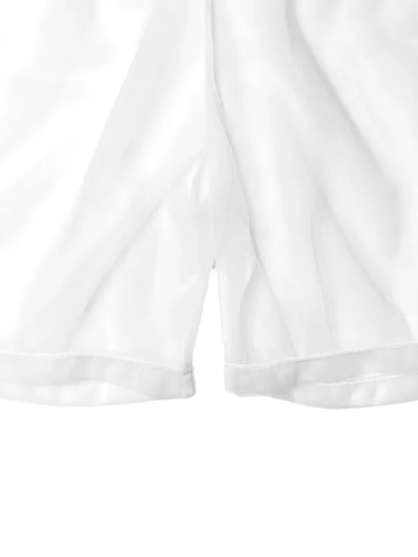 1Pc Sexy Sheer Mesh Men Underwear Fashionable Soft Transparent Home Loose Fit Boxing Pants Sleep Shorts Sleepwear Pajama Pants — image 13