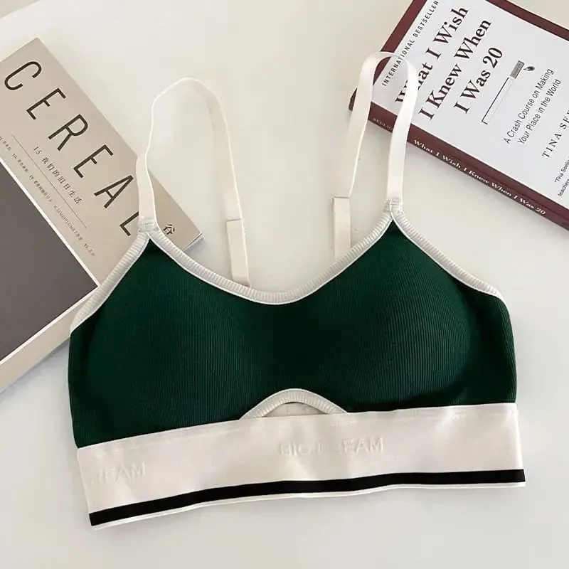 Εσώρουχα εσώρουχα Seamless Sports Bralette Teens Wireless Anti-Sagging Thin Cup Μικρή υποστήριξη στήθους Racerback Ελαφρύ σετ σουτιέν — image 8
