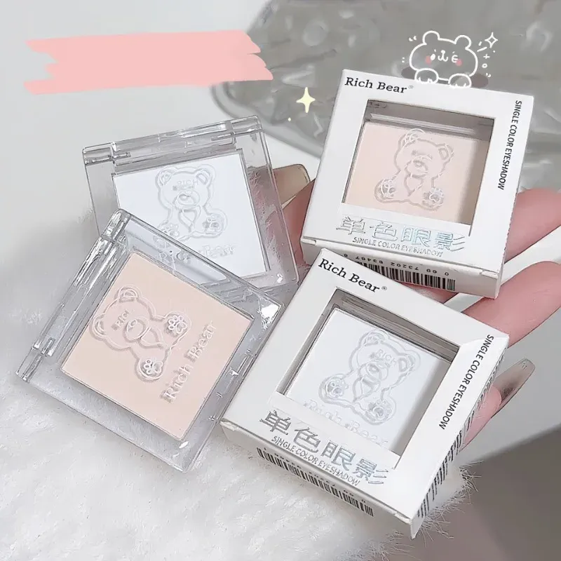 Matte Pure White Face Highlighter Palette Monochrome Pearly Jade Highlighter Eyeshadow Naturally Brightening Contouring Makeup — image 6