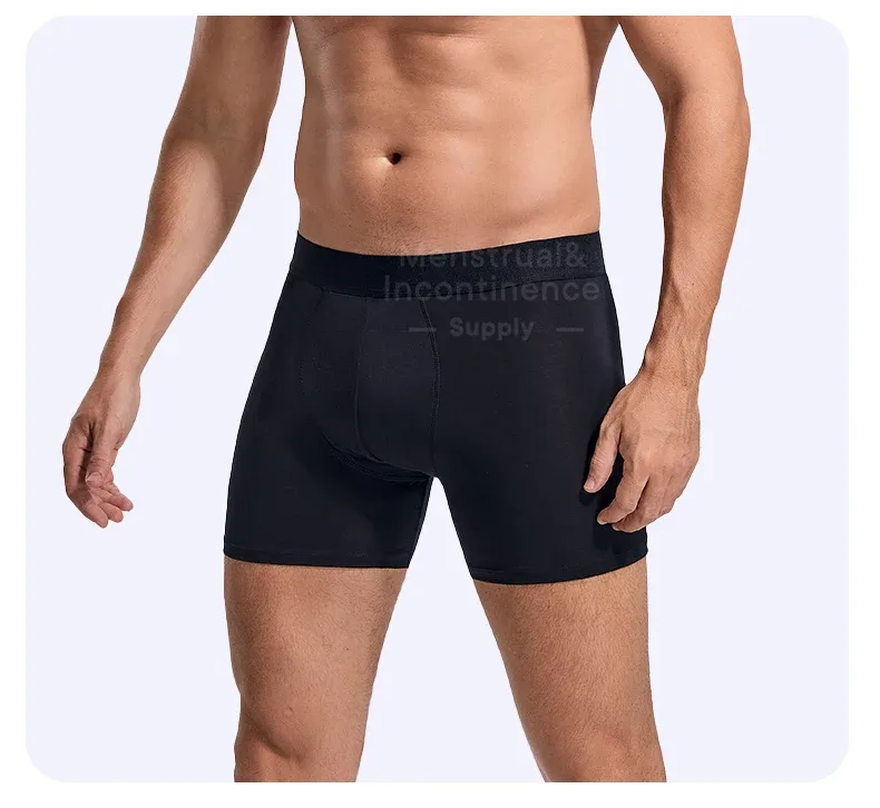 Men's Boxer Incontinence Anti-Leak Super Absorbent Reusable Washable Senior Leak Proof Underwear Control Stains and Odour — image 17