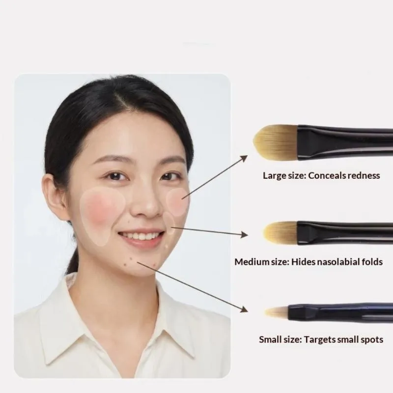 1/3 τεμ. Εξαιρετικά λεπτή βάση Concealer Brush Face Makeup Brus Contour Brushes Brush Tool Makeup — image 3