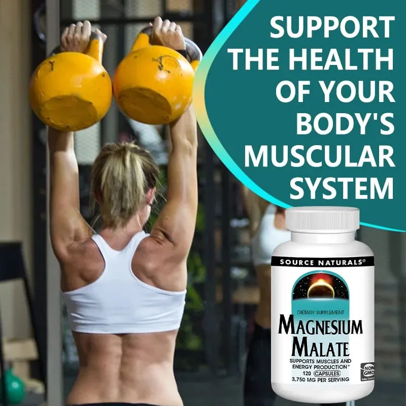 Magnesium Malate 3750 Mg Supplement Supports Muscle Function Health and Energy Production — image 6