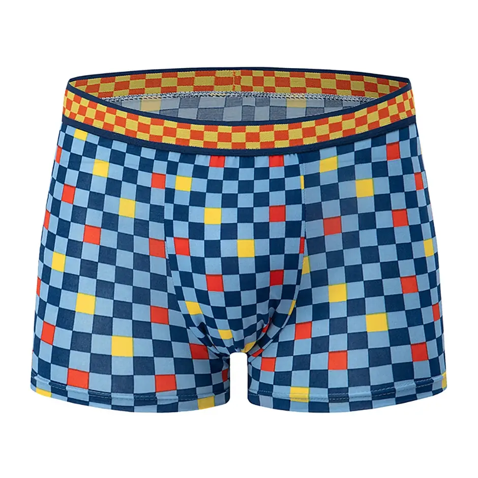 Boxer décontracté à motifs colorés pour hommes, sous-vêtements amples et confortables, surdimensionnés, taille élastique, 4/5 pièces — image 4