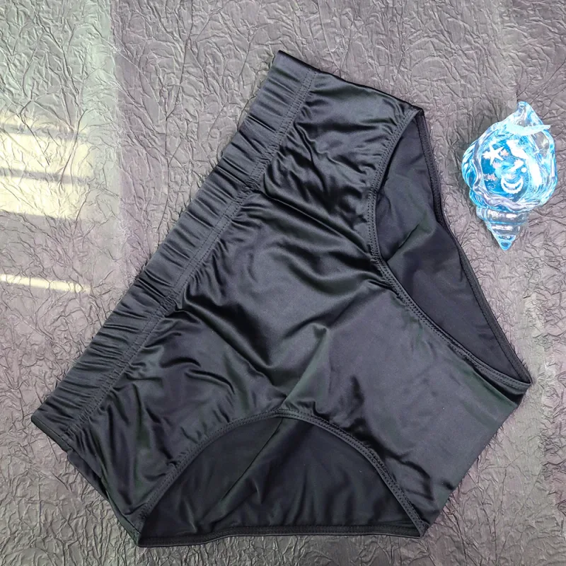 new Mens Briefs Underwear Satin-like Breathable Low-Rise Underpants Male Panties Men's glossy underwear — image 22