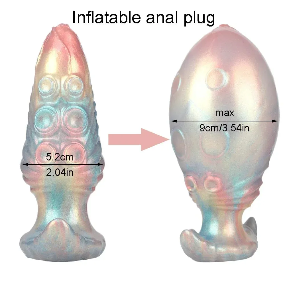 Consoladores anales con nudo de perro, tapón inflable para el trasero, máximo 11cm, tapón de dilatación anal enorme, Juguetes sexuales para mujeres y hombres, masaje de próstata con punto G BDSM — image 4