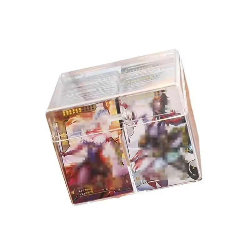 Clear Acrylic Card Organizer - Χωράει 400 κάρτες Διπλό Κουτί οθόνης για καρτ ποστάλ και κάρτες παιχνιδιών — image 4