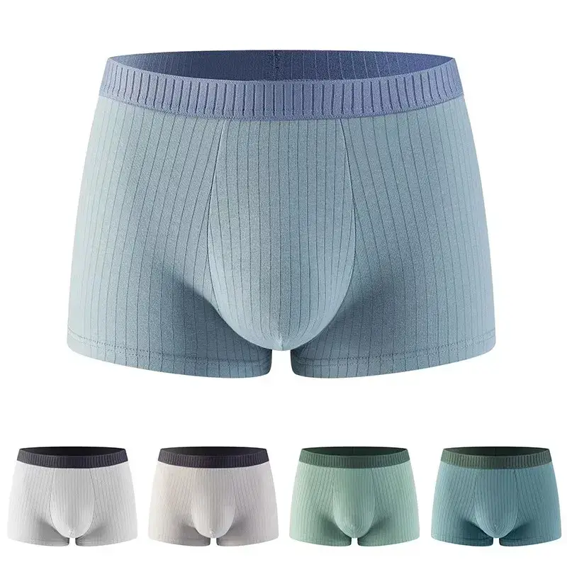 1/4 PCS ชายชุดชั้นในชายผ้าฝ้ายสี่มุมกางเกงขาสั้นผ้าฝ้าย Antibiotic Crotch เด็กวัยรุ่นมุมแบนชุดชั้นใน — image 2