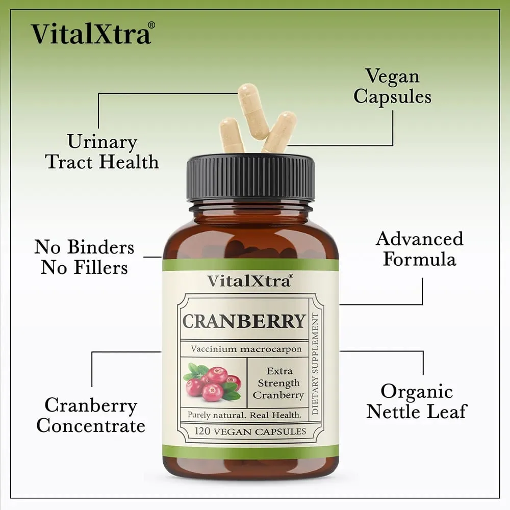Κάψουλες Cranberry Extra Strength - 12 500 mg φρέσκα κράνμπερι ανά κάψουλα Βελτιστοποιεί την υγεία του ουροποιητικού συστήματος - Vegan — image 3