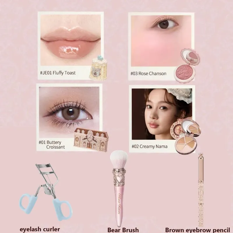 Συλλογή Flower Know Little Angel Κουτί δώρου Μακιγιάζ Eyeshadow Blush Cream Matte Lipstick Highlighter Full Kit All In One — image 23