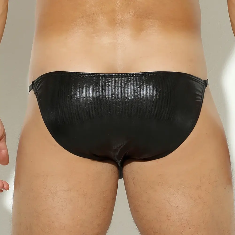 Fashion Men's Underwear Bright Low Waist Briefs Breathable Lingerie Underpants — image 1