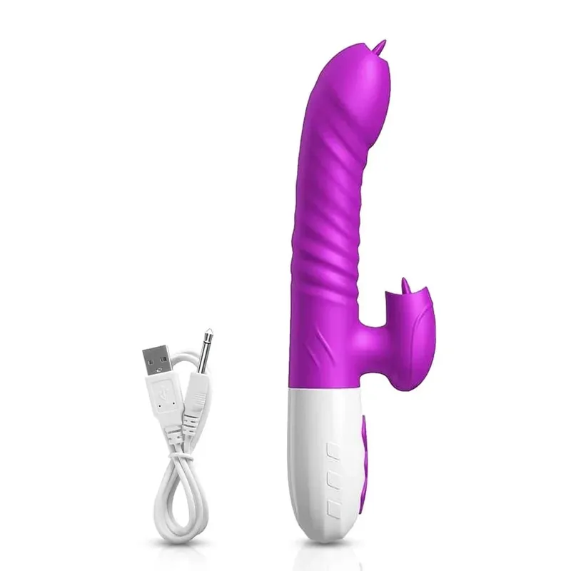 ויברטור דחף ארנב לנשים חימום G-Spot נרתיק ויברטור דגדגן ממריץ נקבה אוננות צעצוע מין למבוגרים לנשים