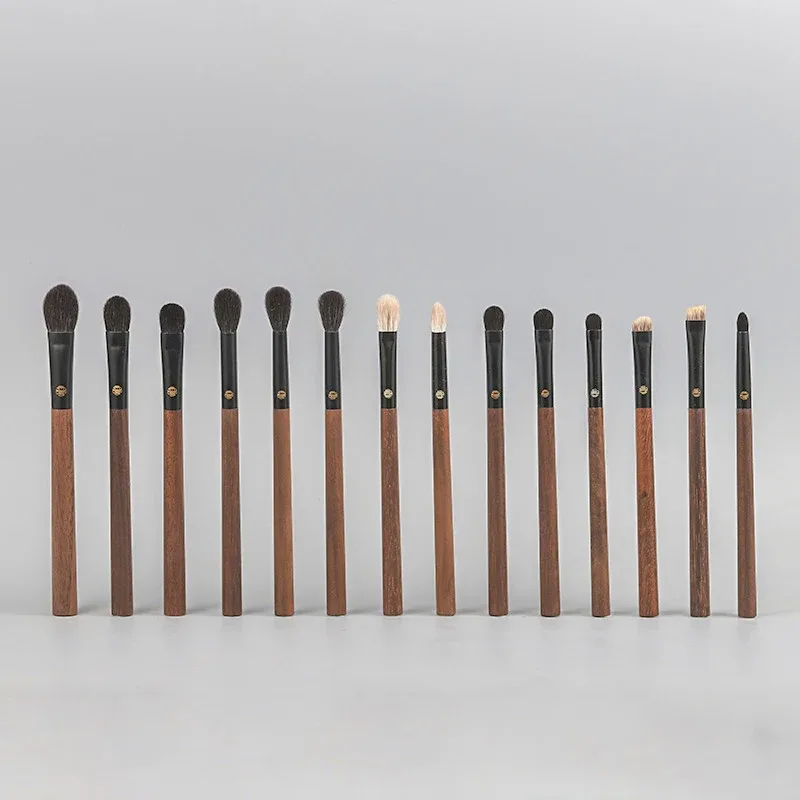 Μαλακό Saibikoho Goat Hair Eye Shadow Brush Blending Brush Επαγγελματικό χειροποίητο πινέλο μακιγιάζ Βούρτσες μακιγιάζ με λαβή από ξύλο Ebony — image 20