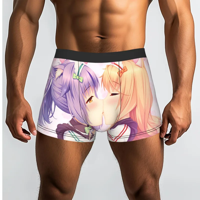 Anime N-Nekopara Chocola Vanilla Underwear Men Printed Game Boxer Briefs Shorts Panties Soft Underpants — image 9