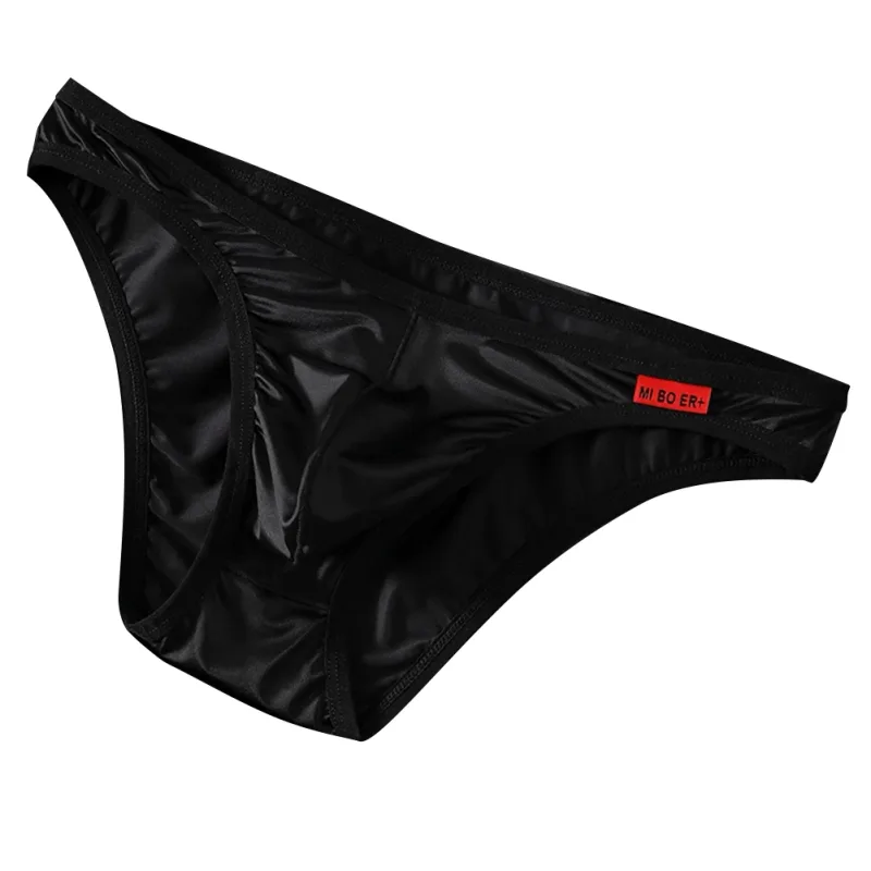 Slip da uomo in raso di seta elasticizzata con slip in seta di ghiaccio, lingerie, mutandine traspiranti, intimo senza cuciture, perizoma giapponese — image 5