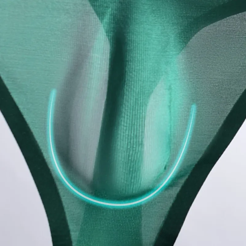 Men Seamless Ice Silk G-String Underwear 3D Bulge Pouch Low-rise T-Back Thongs Low Rise Men Bikini Briefs U Pouch Lingerie — image 11