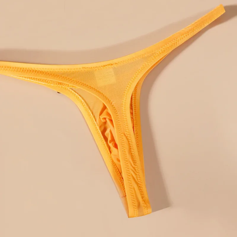 Men's Underwear Japanese Style Ultra-Thin Ice Silk Thong Low Waist Elastic Comfortable T-Back — image 3