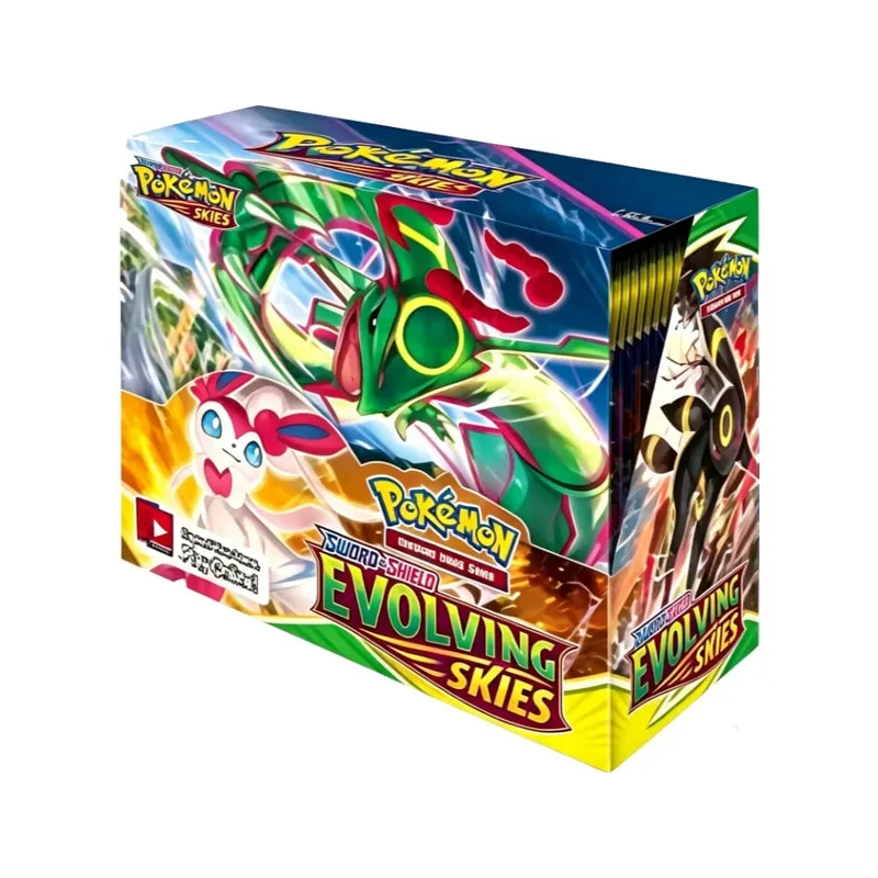 Pokemon TCG Sword & Shield Evolving Skies Booster Box 36 Packs Trading Card Game Collection Cards Toy for Kids Gift