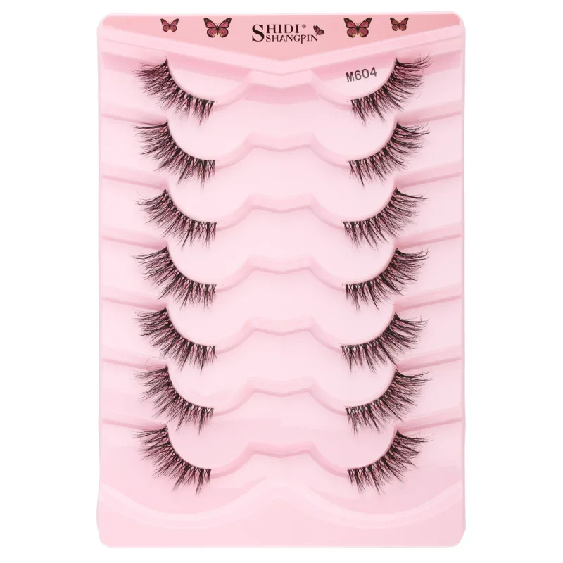 Half EyeLashes Φυσικές χνουδωτές ψεύτικες βλεφαρίδες Cat Eye Lash 3D Faux Mink Lashes Εργαλείο μακιγιάζ για επέκταση βλεφαρίδων με φτερωτές — image 11