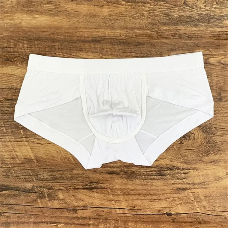 Men's Sexy Modal Pink Underwear Simple and Comfortable U Convex Pouch Briefs Low Waist Slim Fit Plus Size Male Underpants L-XXXL