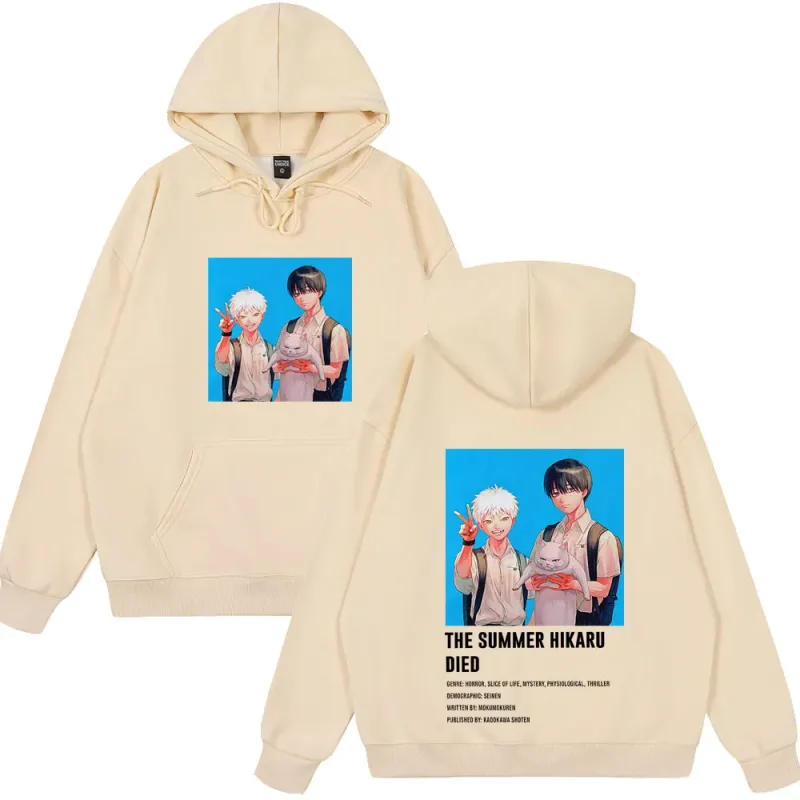 Anime The Summer Hikaru Died Hoodies Hikaru Yoshiki Manga Hoodies Men Women Casual Clothing Cozy Long Sleeve Funny Streetwears