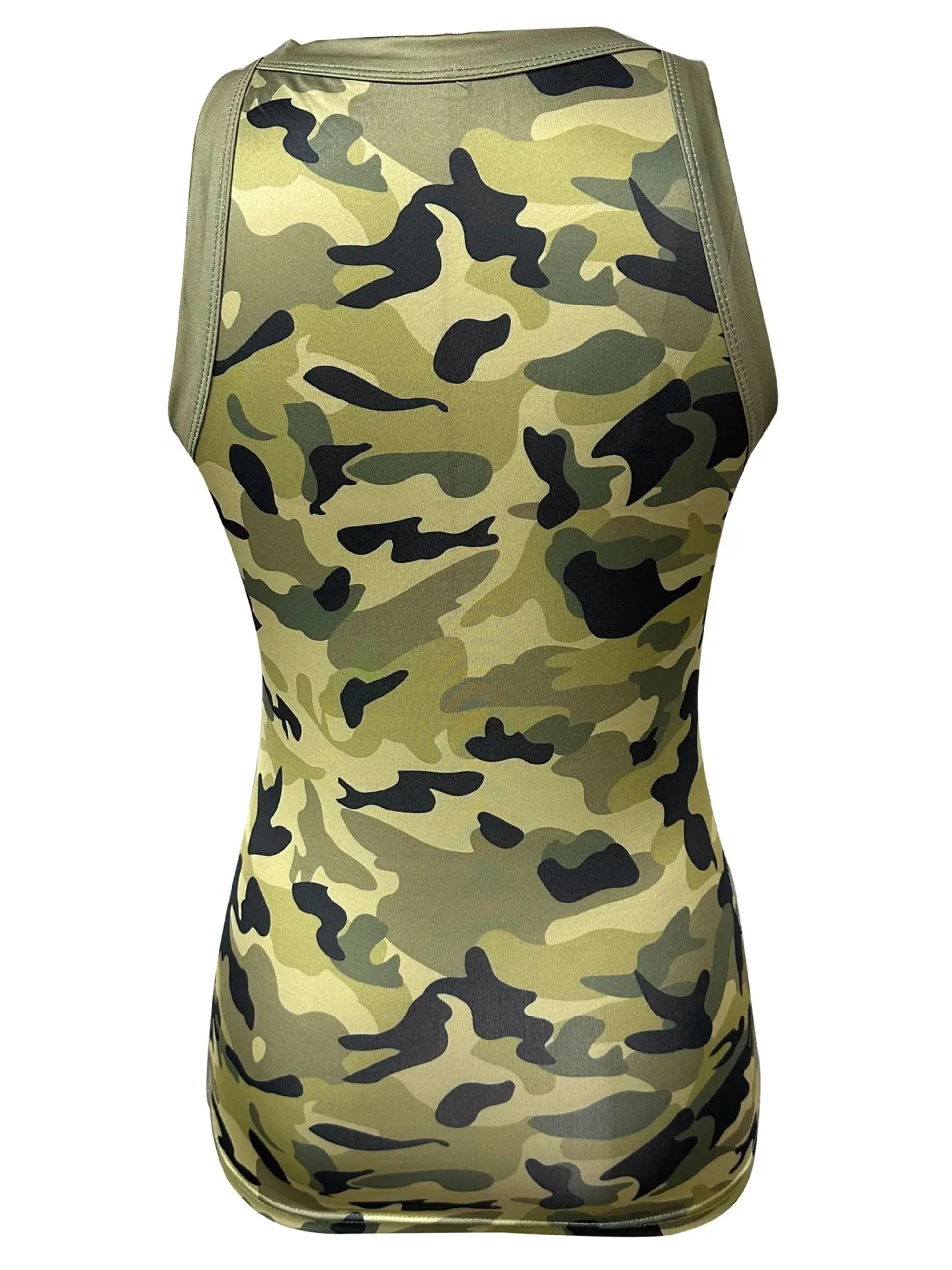 Γυναικεία camo με στρογγυλή λαιμόκοψη με ραβδώσεις, καλοκαιρινή βασική ελαστική καμιζόλα, σέξι αμάνικο γιλέκο με λαιμόκοψη, γυναικεία ρούχα — image 8