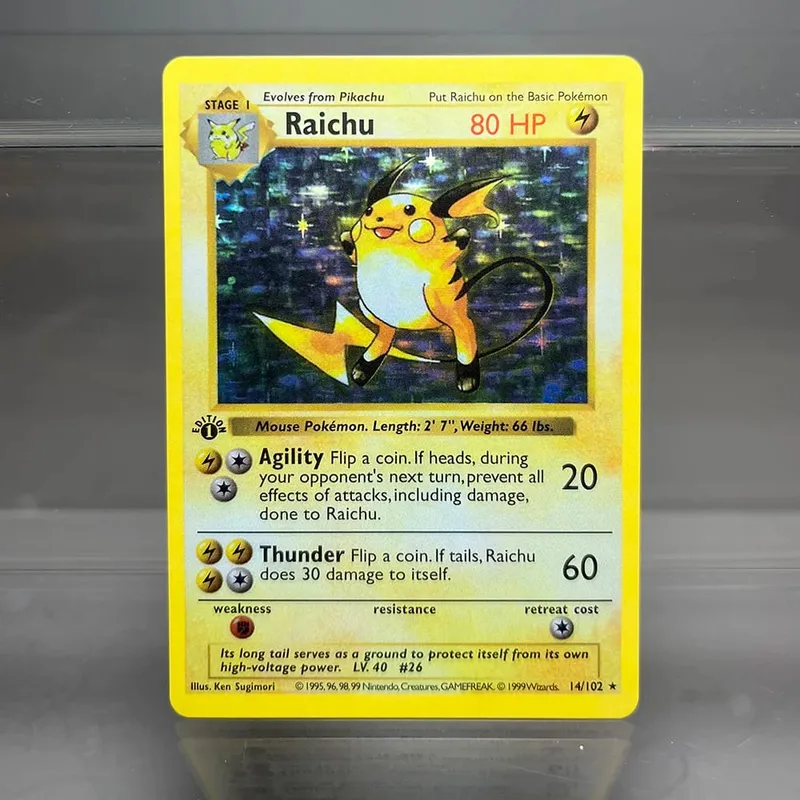 PKM Single Cards 1. Edition 1996 Mewtwo Charizard Dragonite Zapdos PTCG fóliakártyák alapkészlet játékgyűjtemény PKM proxy kártyák