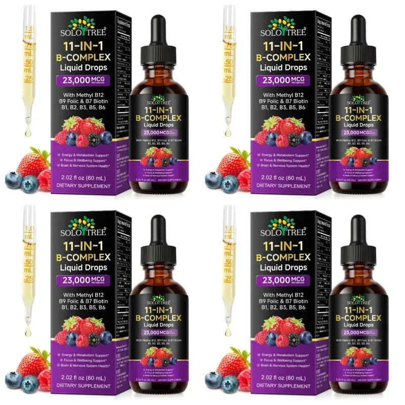 11-σε-1 B Complex Υγρές Σταγόνες με Methyl B12 Folate Biotin για Καθημερινό Ενεργειακό Μεταβολισμό Εγκεφάλου Εστίαση & Ανοσοποιητική Υποστήριξη 60ml — image 10