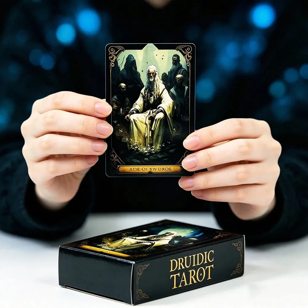Cards 78 Cards Fortune Telling Mysterious Divination Επιτραπέζιο παιχνίδι καρτών Παιχνίδι Πνευματικές προμήθειες για συλλέκτες Ταρώ — image 5
