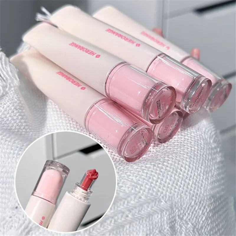 Geléia brilho labial espelho de longa duração água esmalte colorido hidratante batom cristal brilhante matiz labial coreano cuidados maquiagem
