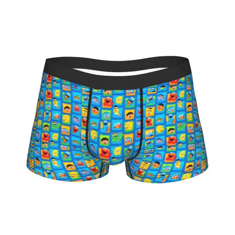 S-Sesames Streets Tango Elmo & Grover 속옷 남자 반바지 팬티 Funny Boxershorts 품질 세관 특대 팬티 — image 25