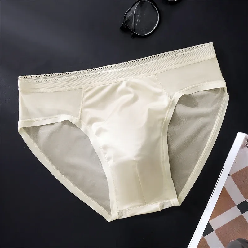 New adults 18 plus micro calzones hombres Ice silk mesh men's underwear 3D space sexy lingeries for man lace calzoncillos hombre — image 12